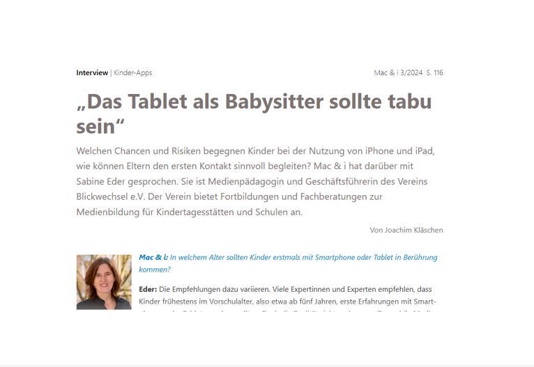 Das Tablet als Babysitter sollte tabu sein